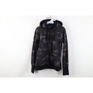 Athleta Womens S Faded Triumph Heavyweight Camouflage Full Zip Hoodie Sweatshirt